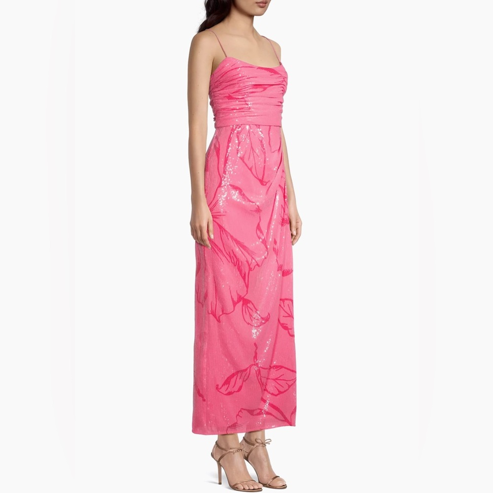 Hutch Luxe Floral Sequin Sleeveless Gown - Picture 4 of 6